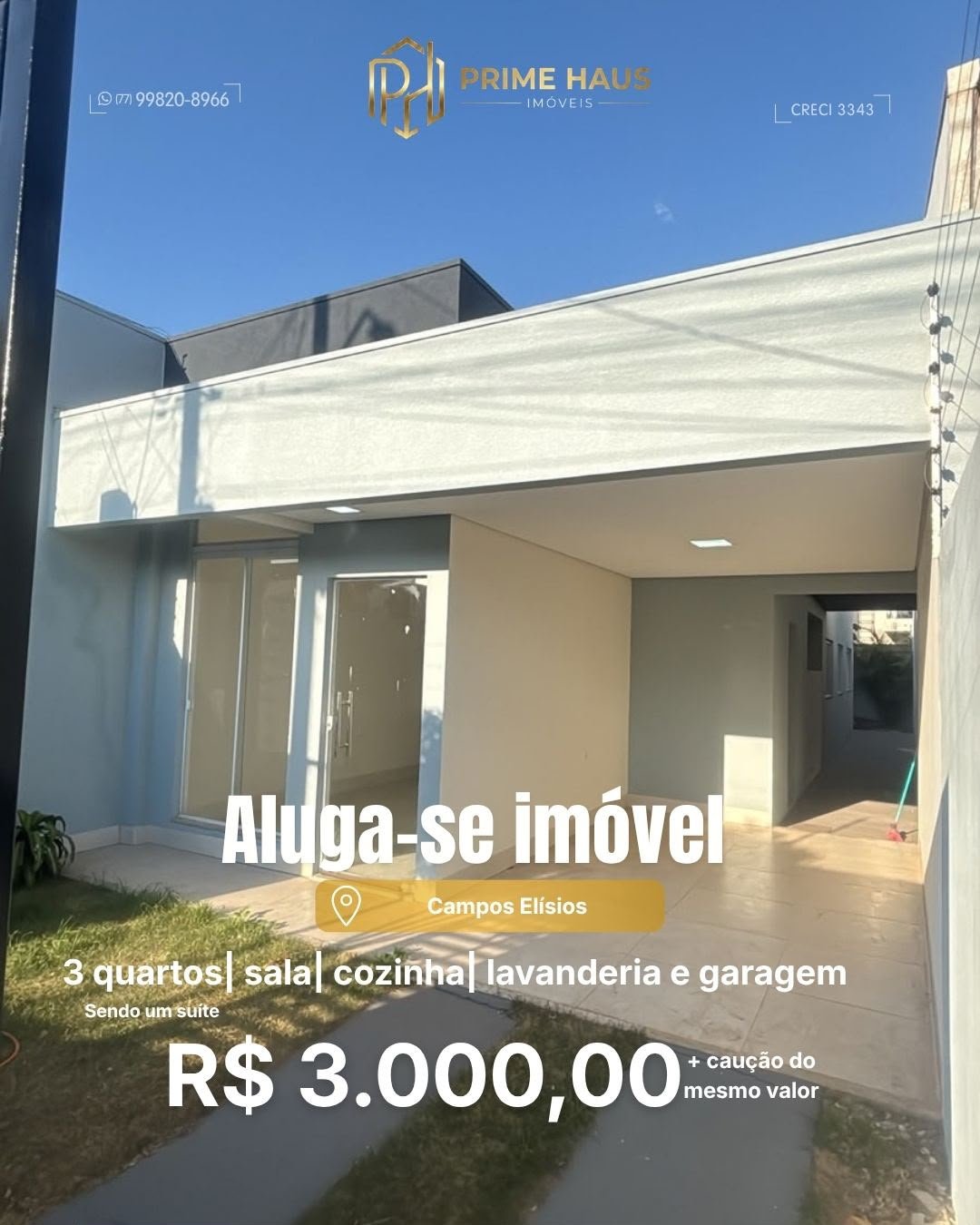 Aluga-se casa no Campos Elíseos