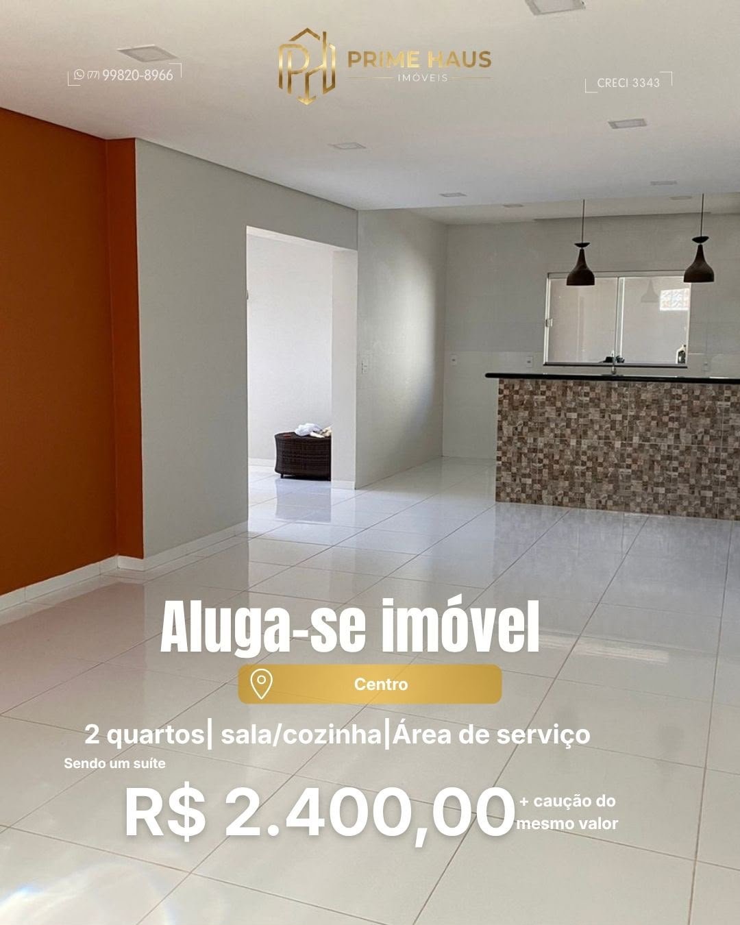 Aluga-se casa no Centro